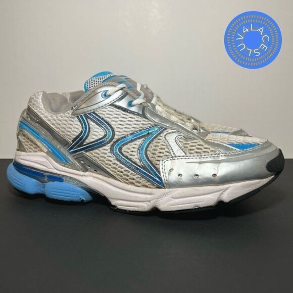 Womens AETREX RX Runner Silver Athletic Sneakers / Size 11 Wide - Picture 1 of 10
